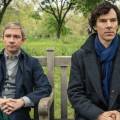 Шерлок и Джон на скамейке (Фото Знак трех)